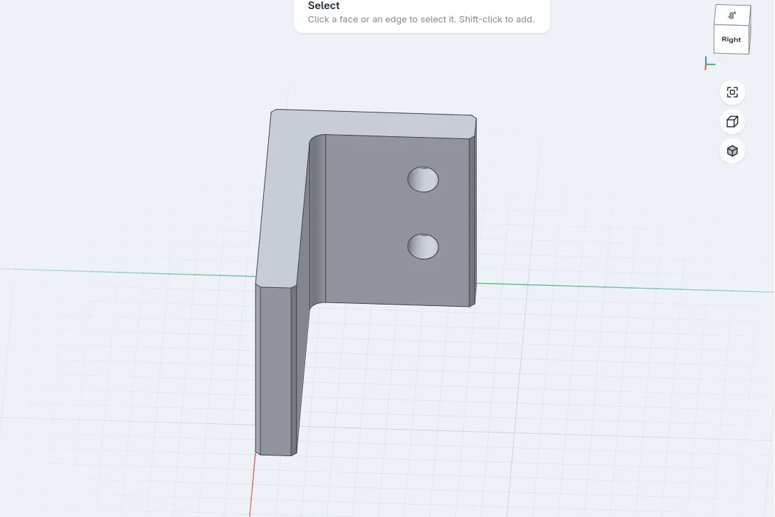 Bevel the outside and export: screenshot of formbar