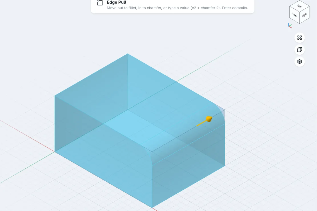 Drop a box, pull an edge: screenshot of formbar