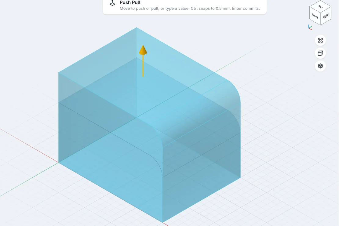 Push the face: screenshot of formbar