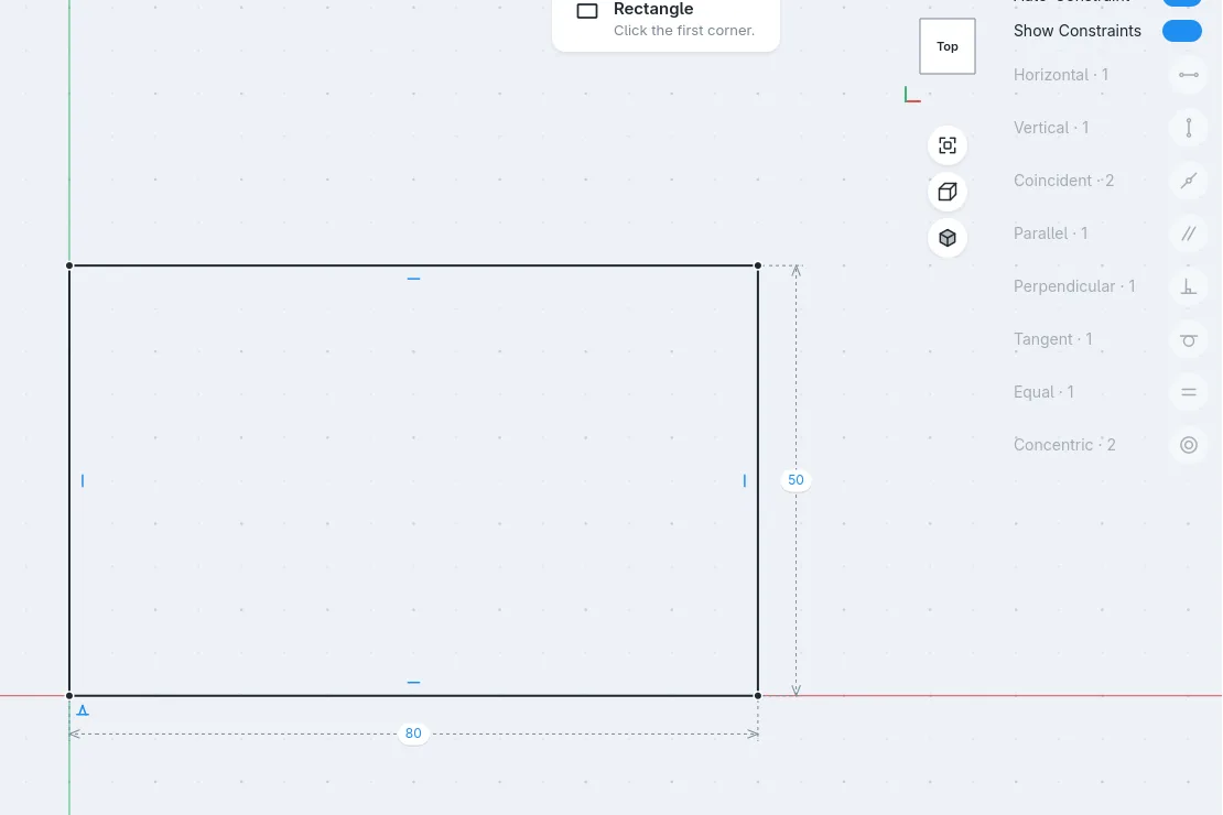 Type the size as you draw: screenshot of formbar