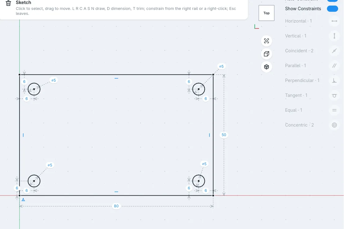 Pin them with dimensions: screenshot of formbar
